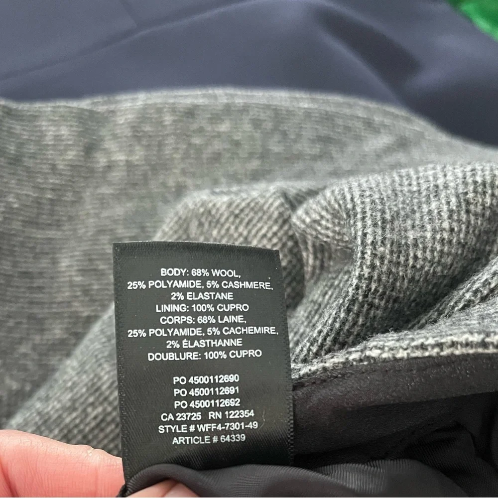 Aritizia Wilfred Wool Cashmere Gray Mini Skirt Size 2 Wrap Office Wear Chic - Picture 3 of 6